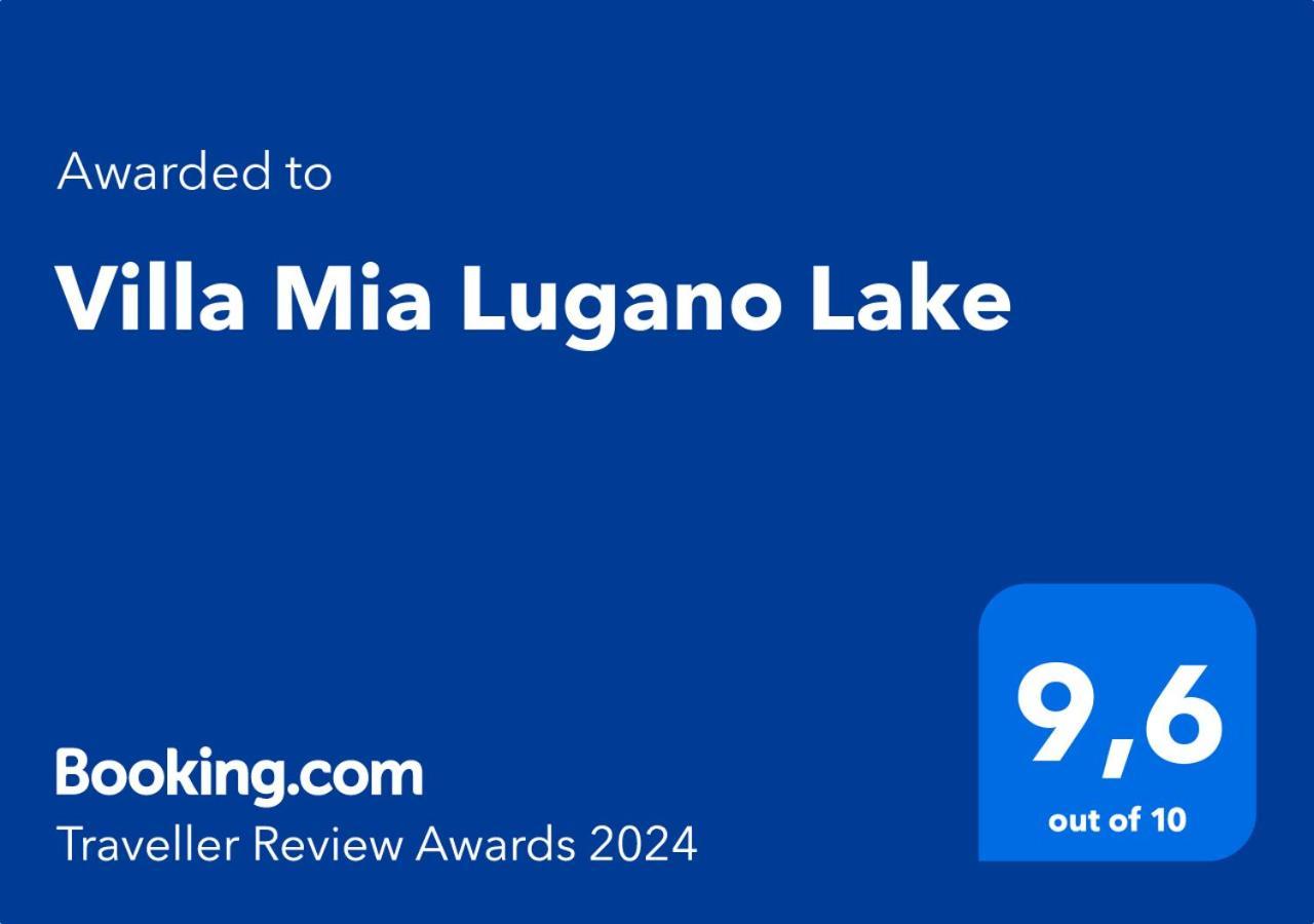 Villa Mia Lugano Lake Brusimpiano Bagian luar foto