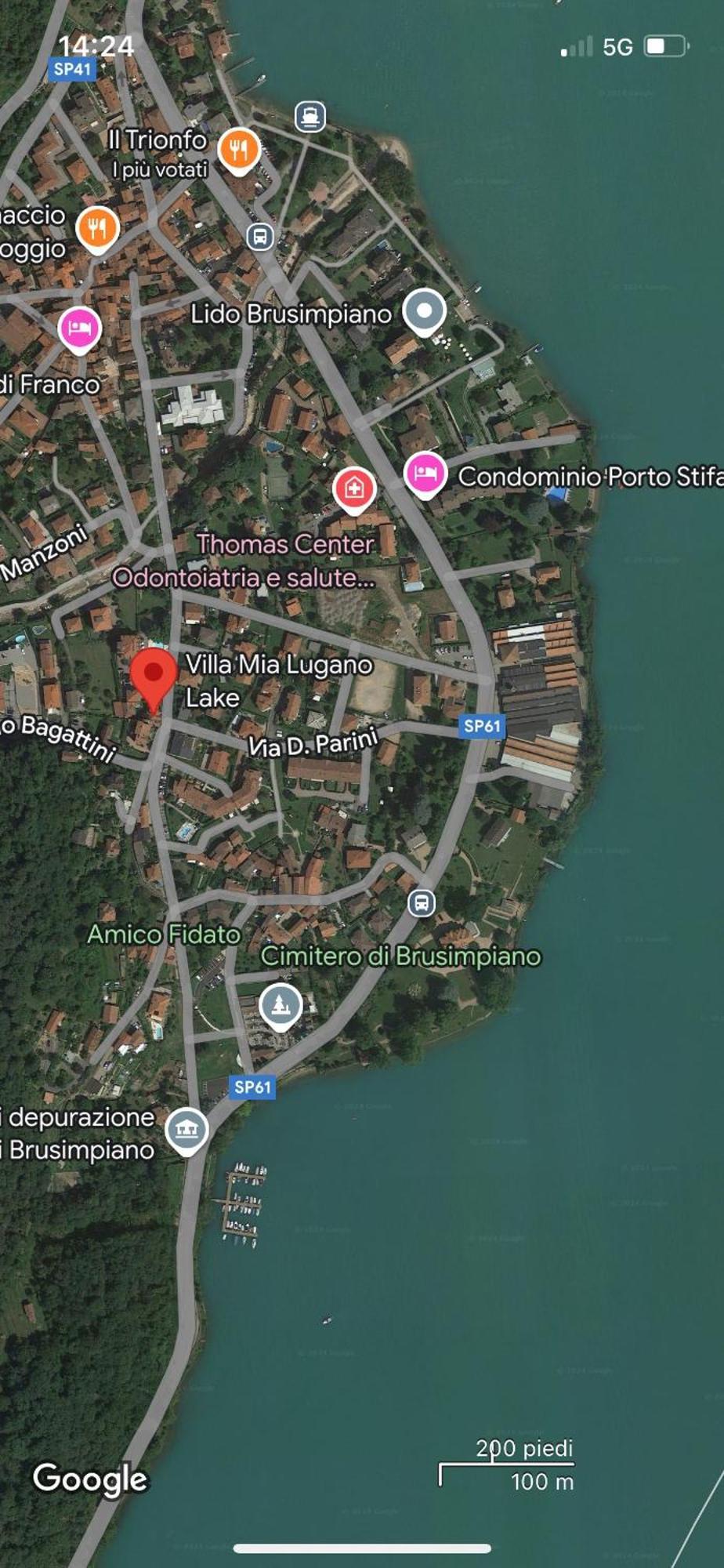 Villa Mia Lugano Lake Brusimpiano Bagian luar foto